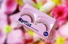 Professional Red Synthetic Glitter Fake Eyelashes Handmade For Party