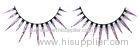 Purple Handmade Reusable Glitter Fake Eyelashes Colorful For Lady / Women
