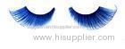 Makeup Blue Colored False Eyelashes Feather Style , Colorful False Eyelashes