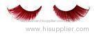 Custom Funky Colored Fake Eyelashes Handmade / Fantasy False Eyelashes , Red