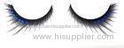 Long Thick Handmade Party False Eyelashes Colored With Diamond , Half False Lashes