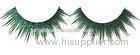 Professional Ghost Festival False Eyelashes For Party , Green Fake Eyelashes