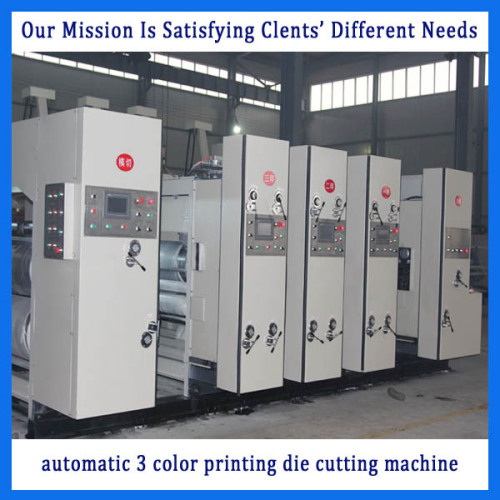 RC-H series automatic 3 color corrugated carton flexo printing die cutting machine