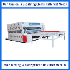 semi-auto chain feeding carton printing slotting machine/carton printer slotter machine