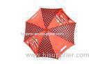 Straight Kids Parasol Umbrellas Red Hand Open For Promotional 15 Inch