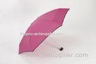 19" 6 Ribs Plum 5 Folding UV Parasol Umbrella With Case For Subway