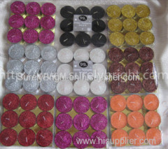 candle candles glitter tealight candle china candle suppliers candle factory colorful glitter(powder) tea light candle