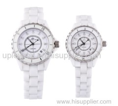 Shenzhen Wholesale Waterproof Fancy brand watch Logos with 100% Pure Ceramic Strap Wrist watch for couple and lover