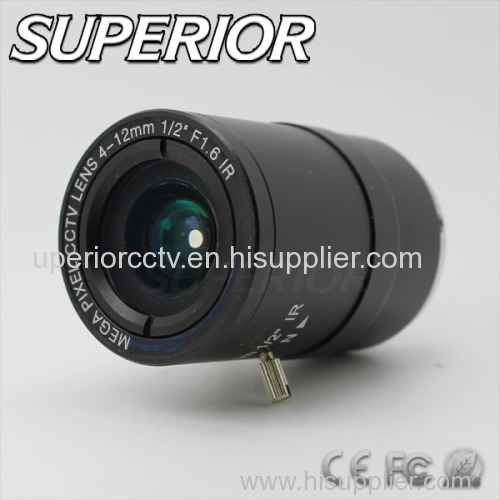 2.0 Mega Pixel 4-12mm Varifocal Manual Iris Lens