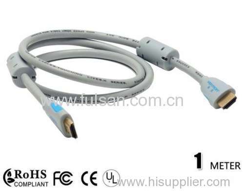 High quality 1080p hdmi cable two ferrites for sale