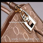Leather handbag hardware engraved metal decorative handle