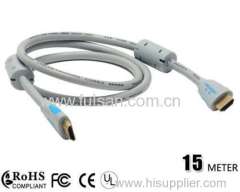 15m HDMI Cable High Speed Full HD 1080P with Nylon for bluray 3d dvd hdtv