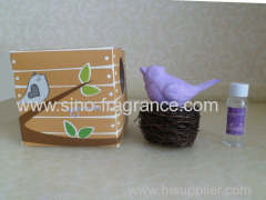 fragrance diffuser/ scented clay with 30ml make-up fluid / bird-shaped clay /ceramic bird nest