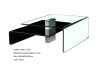 coffee table (tempered bent glass/MDF/clear glass)