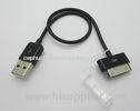 Black 30 Pin Iphone Sync Cables Connector PE / PVC Insulated Cables