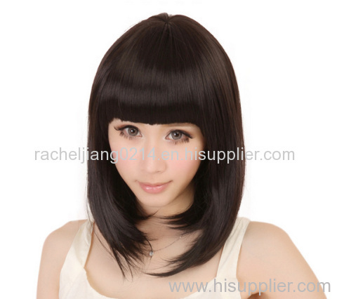 Fashion Wig beautiful women party wig human hair lace 100% quality