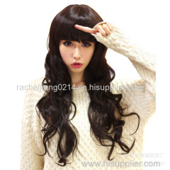 Cute Wave-Style Fashion Wig beautiful women party wig human hair lace 100% quality