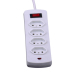 4 Gang UL/CUL power strip with individual switch and overload protection