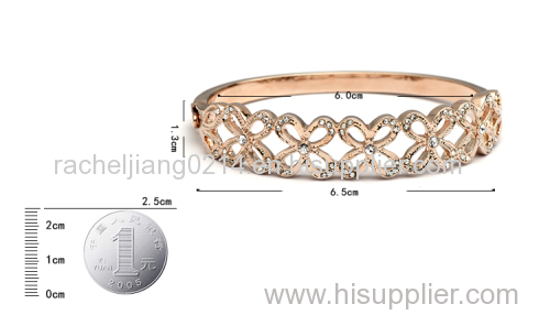 Swarovski Diamond-embedded Bracelet Jewelry 18K RGP Bracelet Italia Originated