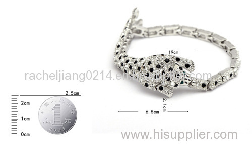 leopard Diamond-embedded Bracelet Jewelry 18K RGP Bracelet Italia Originated