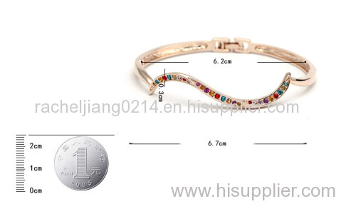 S Style Diamond-embedded Bracelet Jewelry 18K RGP Bracelet Italia Originated