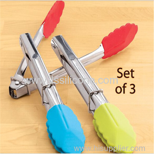 colorful kitchen silicone tongs