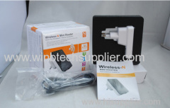 MINI wireless router, WIFI repeater range extender DSL broadband N router, access point, winb technology / US plug