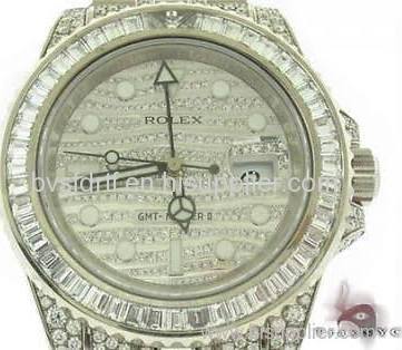 Mens Gmt Master Ii White Gold 116769tbr Color Diamond Watch Collection