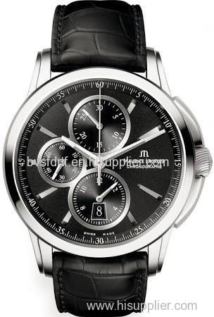 Lacroix Men's PT6188-SS001-330 'Pontos' Chronograph Black Strap Watch