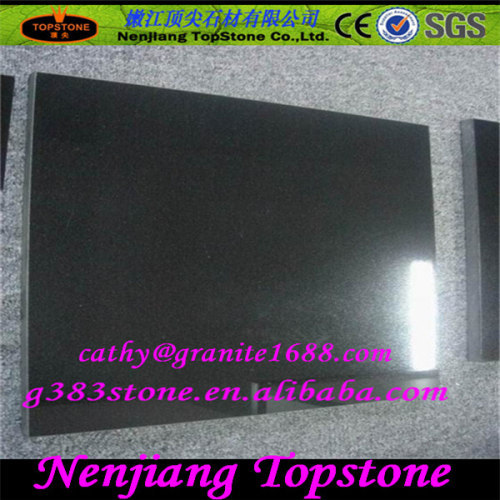 China absolute black granite tile