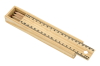 Natural color 7&quot; wooden color pencils with ruler box