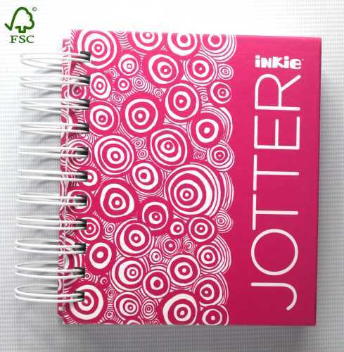 pink jotter|small Double Wires hardcover notebook