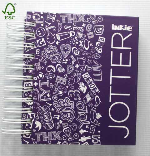 purple jotter small Double Wires hardcover notebook