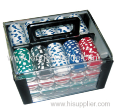 600pcs game poker Chips Sets in arylic case china suppliers