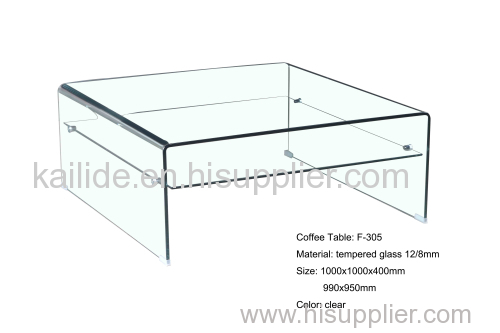 F-305 Clear glass coffee table