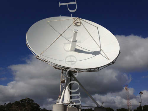 7.3 meter parabolic satellite antenna