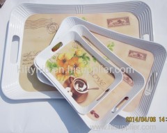 melamine snack tray with handle,bread tray .candy tray