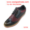Coolgo men dress shoes with double color