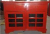 furniture antique glass cabinet 2 drawers and 2 doors