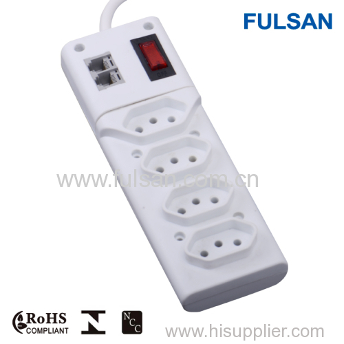 Surge Protector power socket power strip with telephone output