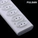 Electrical power sockets and switches surge protector power strip