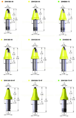 25mm conical tools mining cutter