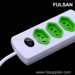 Germany Style Extension Socket Power Strip with with individual switch and Overload Protection