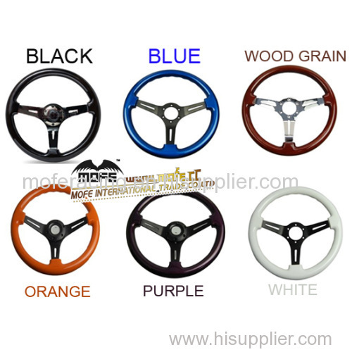 350mm 14 inch COLORFUL RACING wood Steering Wheel