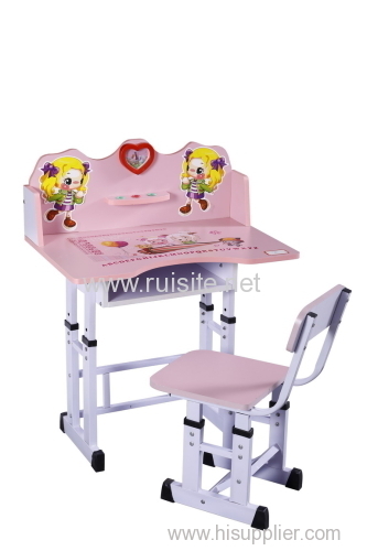 kindergarten children desk and chair for study