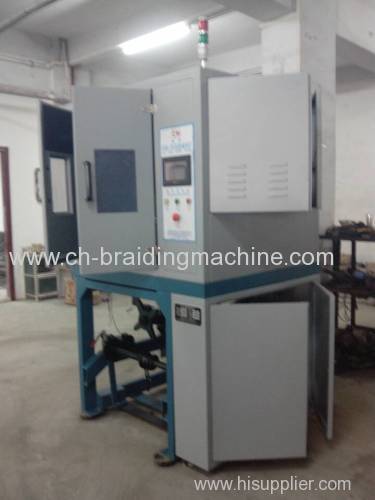 High speed helical woven machine