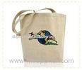 Eco Friendly Washable Cotton Tote Bags , Promotional Recycled Shopping Bags With Handles