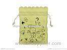 OEM / ODM Durable Eco Organic Cotton Drawstring Pouch / Bags For Women Jewelry With Heat Transfer Pr