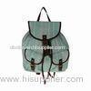 Navy Green Durable Ladies Canvas Backpack For Student Girls Leisure Sport Hiking