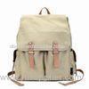 Beige Leisure Ladies Canvas Backpack Ladies Handbags Support Customized Design